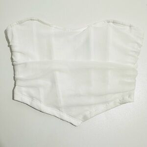 Brand New White Crop Top Bralette Shein Womens/Teen Size Small Lace Corset